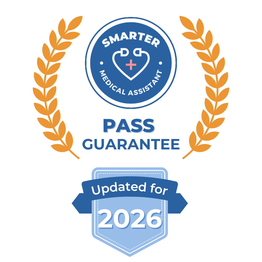 Smarter MA logo with pass guarantee emblem.